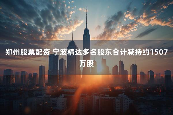 郑州股票配资 宁波精达多名股东合计减持约1507万股